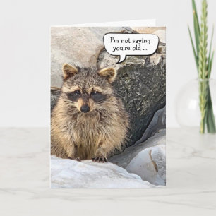 Tarjeta Humor de cumpleaños de mapache