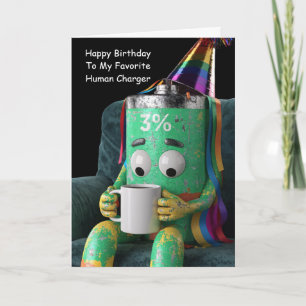 Tarjeta Humor de cumpleaños de mejor amigo con batería baj