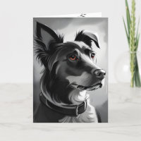 Humor de cumpleaños de perro negro y plateado