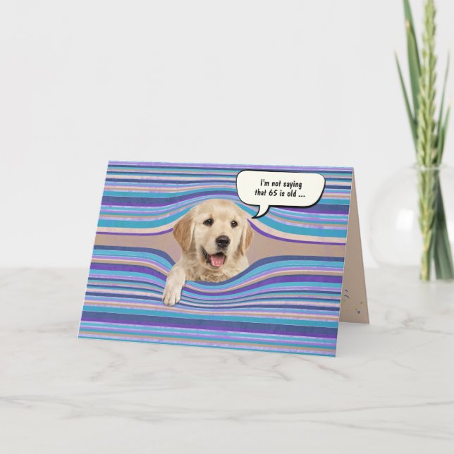 Tarjeta humor de cumpleaños de recuperación dorada (Anverso)