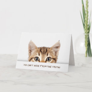 Tarjeta Humor de cumpleaños de Tabby Kitten