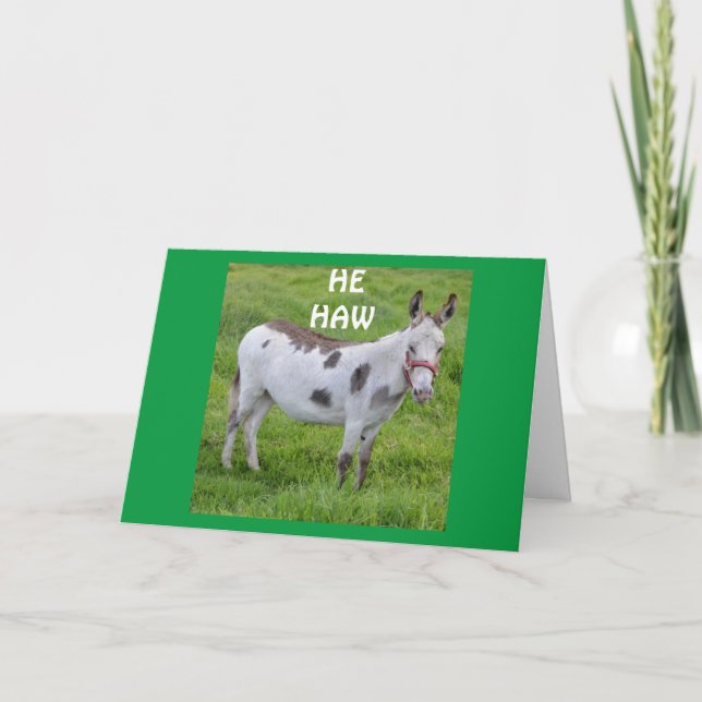 TARJETA **HUMOR DE CUMPLEAÑOS DE UNA DONKEY NO MENOS** (Anverso)