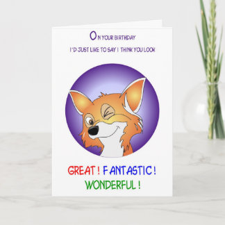 Tarjeta humor de cumpleaños de zorro también