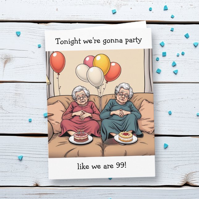 Tarjeta Humor de cumpleaños divertido para hermanas gemela (Subido por el creador)