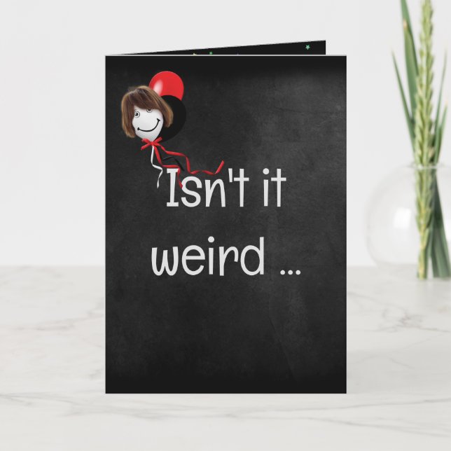 Tarjeta Humor De Cumpleaños En Negro (Anverso)