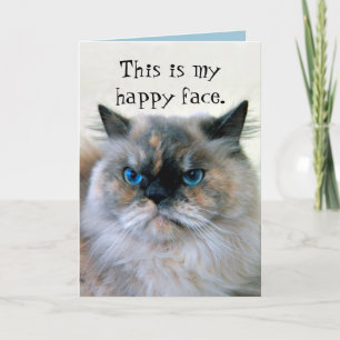 Tarjeta Humor de cumpleaños feliz gato persa himalayo