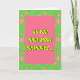Tarjeta Humor de cumpleaños para hacerse mayor