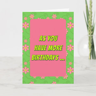 Tarjeta Humor de cumpleaños para hacerse mayor