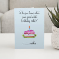Humor de cumpleaños que bebe vodka dulce gracioso
