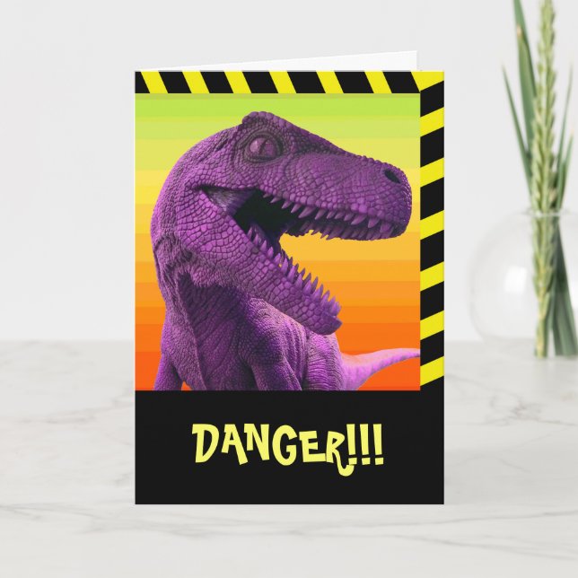 Tarjeta Humor de dinosaurio (Anverso)