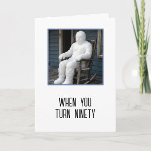 Tarjeta Humor de envejecimiento en el 90 cumpleaños