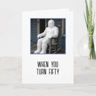 Tarjeta Humor de envejecimiento en el cumpleaños número 50