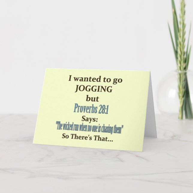 Tarjeta Humor de footing (Anverso)
