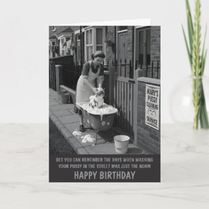 Tarjeta Humor de Gatos Divertidos Cumpleaños