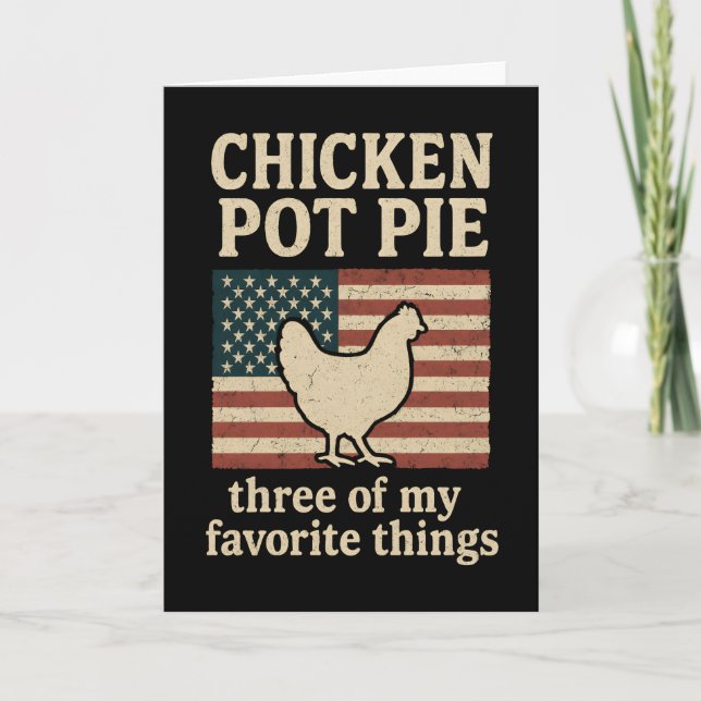 Tarjeta Humor de granja Pollo Pastel de pollo gráfico (Anverso)