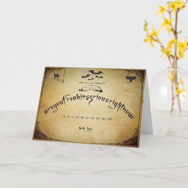 Tarjeta Humor de la tabla de espíritus (flor amarilla)