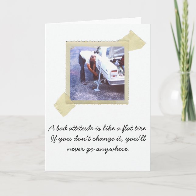 Tarjeta Humor de llantas planas (Anverso)