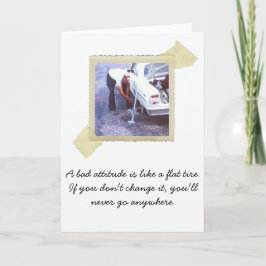 Tarjeta Humor de llantas planas