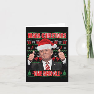 Tarjeta Humor de los Navidades de Santa Trump Nochebuena 1