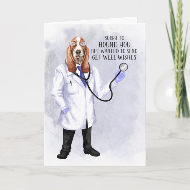 Tarjeta Humor de Médica de perros honrados (Anverso)