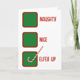 Tarjeta Humor de Navidad Casillas Travieso o Bueno