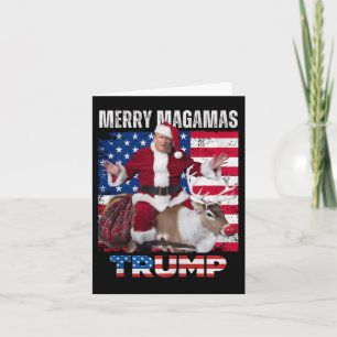 Tarjeta Humor de Navidades de Santa Trump curioso tanque d