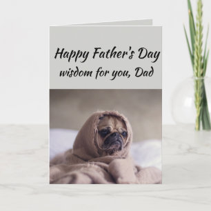 Tarjeta Humor de papá Día del Padre Sabiduría animal de pe