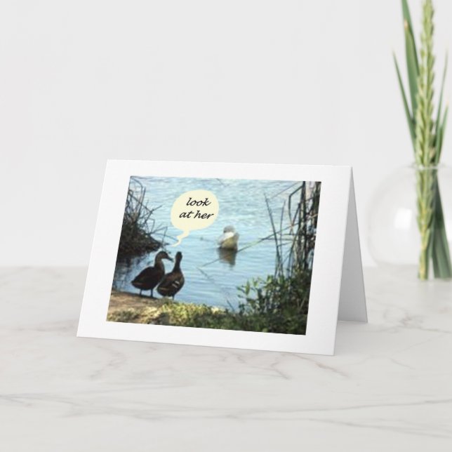 TARJETA HUMOR DE PATO=NO SE VAYAN/OLVIDEN DEL GRUPO ESTADO (Anverso)