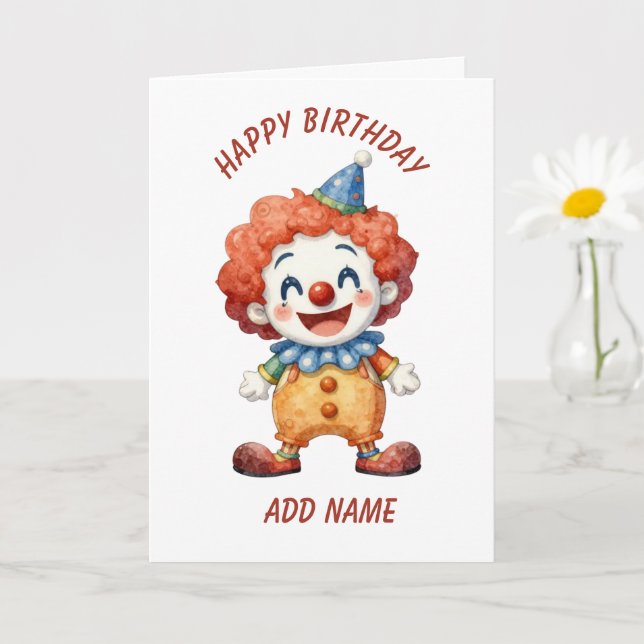 Tarjeta Humor de payaso de circo (Planta pequeña)