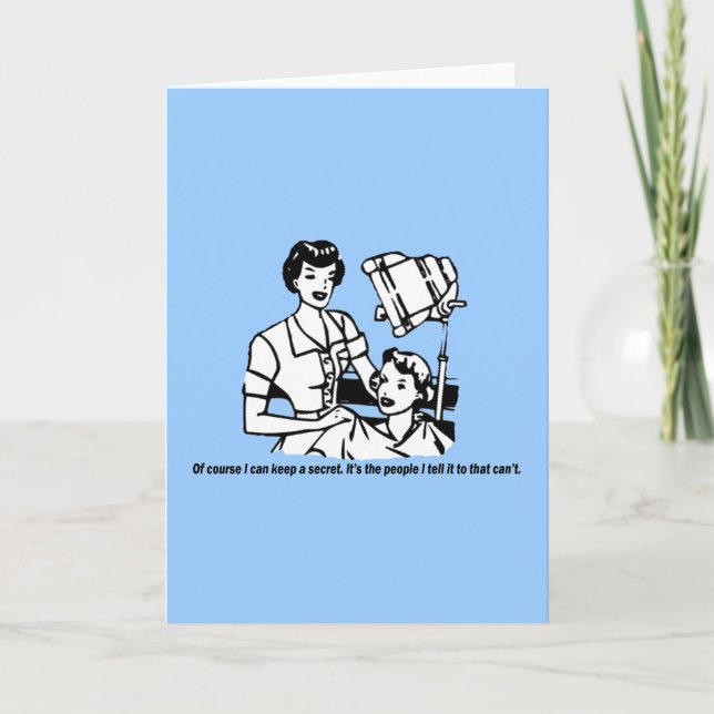 Tarjeta Humor de peluquería - Por supuesto que puedo guard (Anverso)