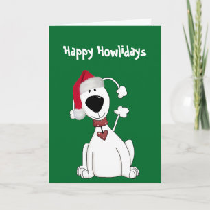 Tarjeta Humor De Perro De Los navidades En Verde
