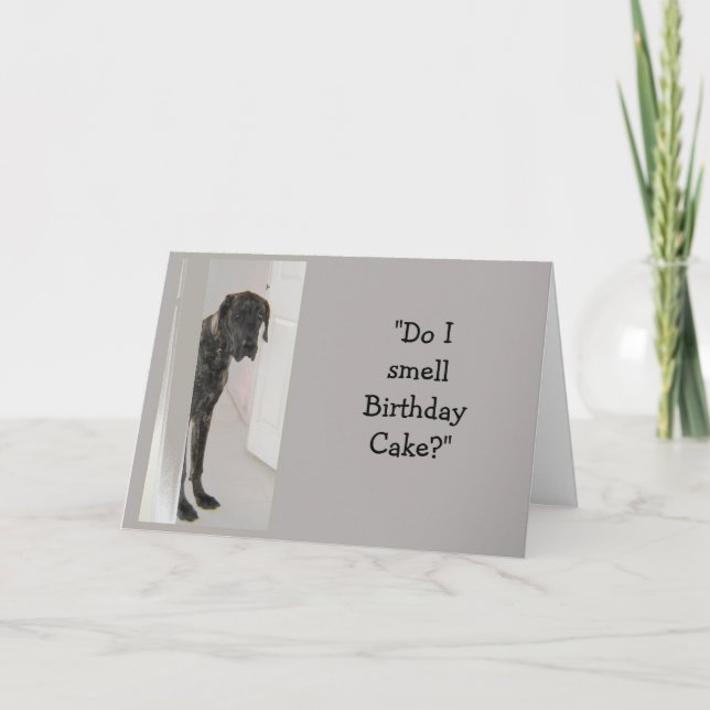 Tarjeta Humor de Perro de Perro Grande Mamá Fun de Pastel  (Anverso)