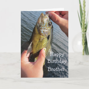 Tarjeta Humor de Pesca Cumpleaños Hermano Pescador