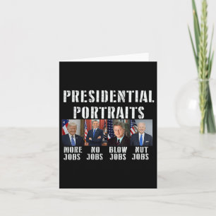 Tarjeta Humor de retratos presidenciales en Trump