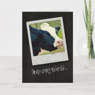 Tarjeta Humor de vaca de cumpleaños