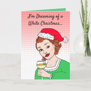 Tarjeta Humor de vino Navidad
