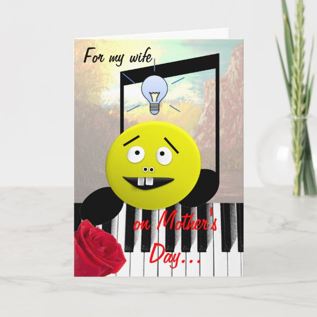 Tarjeta Humor del día de madre de la esposa (Anverso)