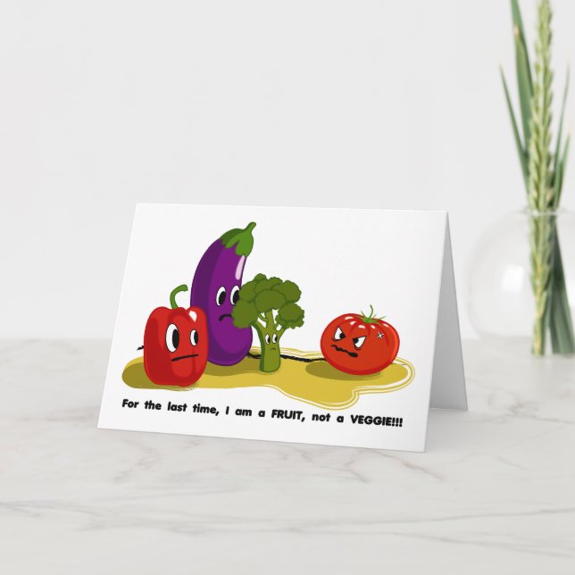 Tarjeta Humor del tomate (Anverso)
