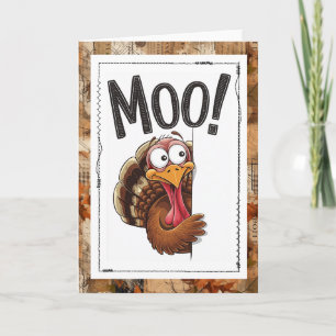 Tarjeta Humor divertido de Acción de Gracias Pavo 