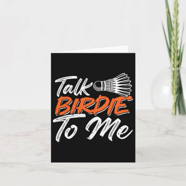 Tarjeta Humor divertido de Badminton Frasco de Smash Birdi (Anverso)