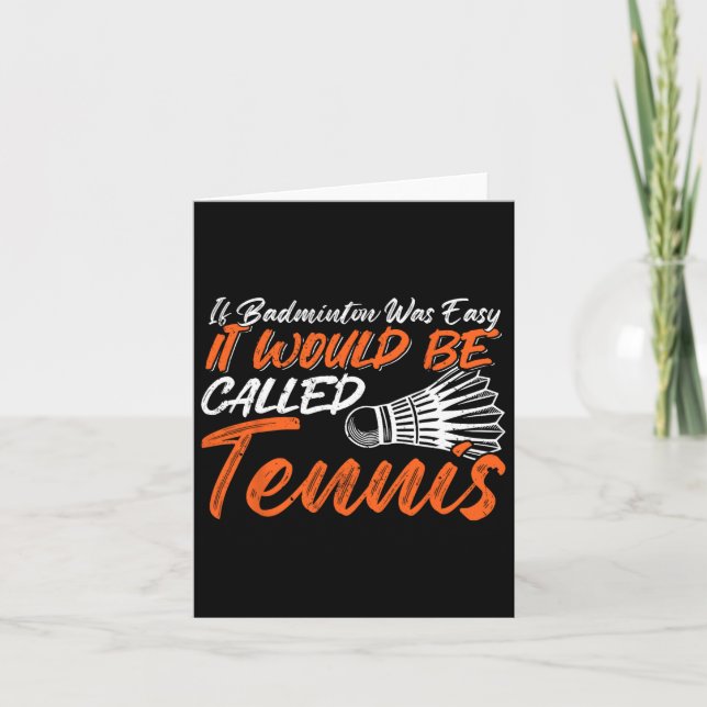 Tarjeta Humor Divertido de Bádminton Smash Shuttle Birdie  (Anverso)