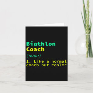 Tarjeta Humor divertido de biatlón de definición de entren