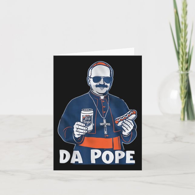 Tarjeta Humor divertido de Chicago Da Pope católico (Anverso)