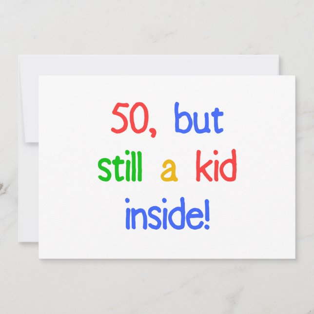Tarjeta Humor divertido de cumpleaños número 50 (Anverso)