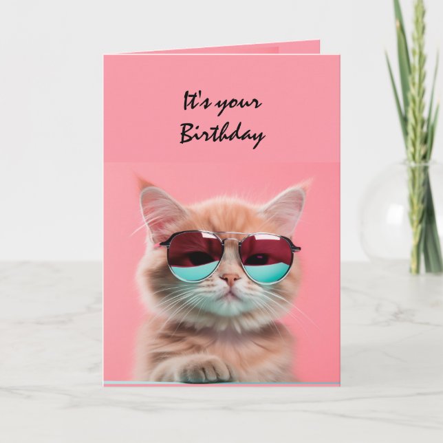 Tarjeta Humor divertido de diversión de gatito de Guay Cla (Anverso)