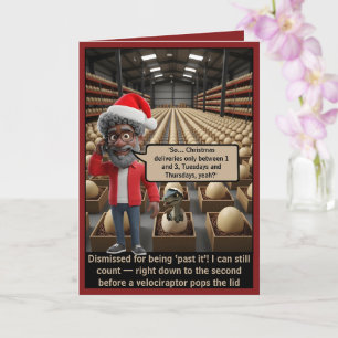 Tarjeta Humor Divertido de Envejecimiento Navidad