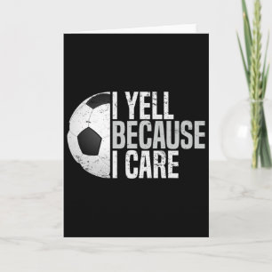 Tarjeta Humor divertido de fanático del fútbol Grito porqu