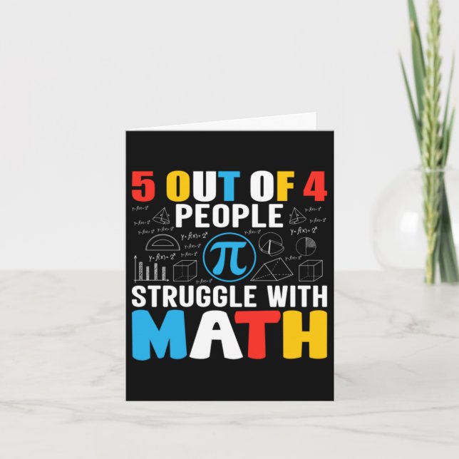Tarjeta Humor Divertido de Matemáticas (Anverso)