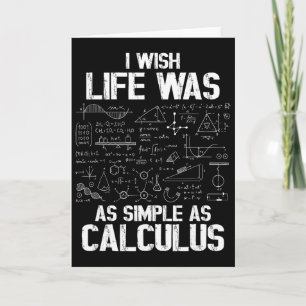 Tarjeta Humor Divertido De Matemáticas, Chiste De Cálculo,