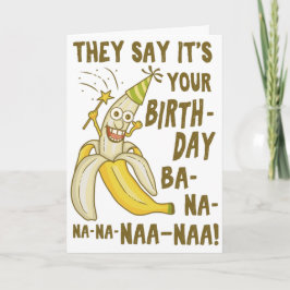 Tarjeta Humor divertido de Personalizado bananero de cumpl